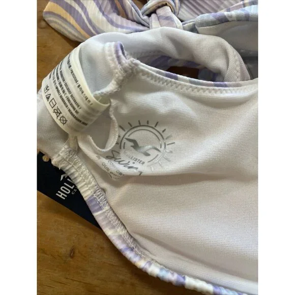 Hollister Swim Top Bikini Small Brand New with Tags  Lavender Swirl - Picture 6 of 8